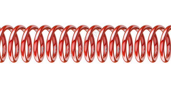 春天  正交红色车辆螺旋弹簧部分字法金属机件图片