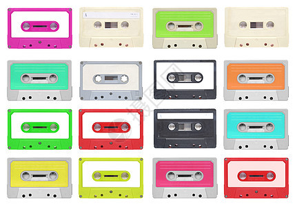 磁带盒空白音乐磁带立体声技术记录电子产品艺术白色音响图片