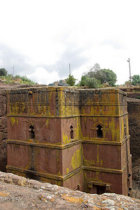 埃塞俄比亚的教堂考古学石头城市考古纪念碑宗教建筑学窗户图片