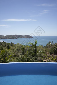 墨西哥别墅房子游泳池文化气候假期蓝色海滩泳池财富颜色图片