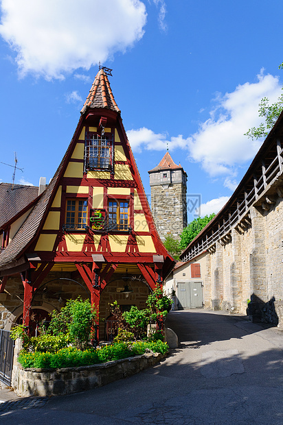 德国旅游旅行街道文化遗产历史天空结构游客尖塔房屋图片