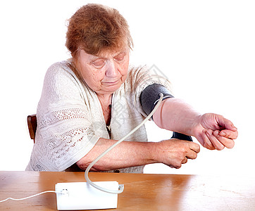 老年妇女对她们施加了动脉压力女士医学医疗器械退休程序疾病医疗药品动脉压祖母图片