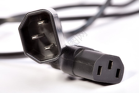计算机连接的考尔德电脑电源线网络电子产品黑色塑料别针配饰绳索电缆图片