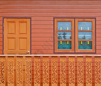 木木门和窗村庄木头入口建筑小屋旅行房子房间住宅场景图片