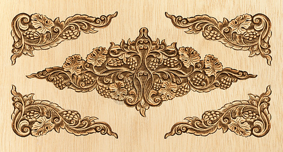 花雕花框绘画木板边界木头艺术正方形风格建造木材文化图片