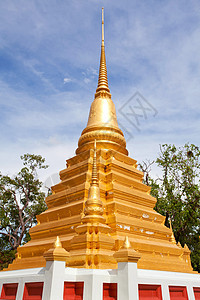 泰国的Stupa旅行建筑学佛塔考古学宝塔佛教徒遗产精神游客文化图片