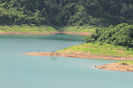 高索克山和泰国湖旅游灌木丛蓝色木头公园荒野风景干扰旅行国家图片