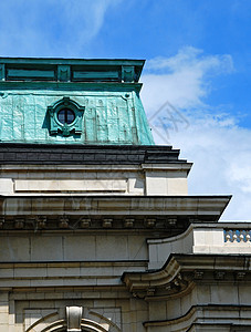 建筑构件建造传统建筑学天空历史性绿色圆顶大理石窗户蓝色图片