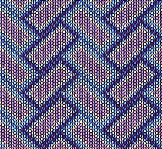 无样式裁缝粉色蓝蓝色颜色 Knitted 模式图片