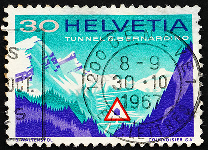 1967年 瑞士路隧道邮票图片