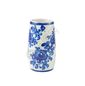 中国古董花瓶历史文化艺术遗产工艺绘画花朵玻璃蓝色陶器图片