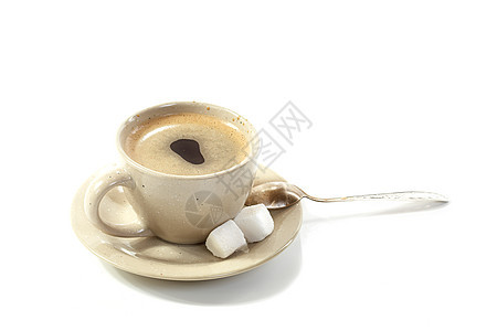 果杯咖啡 加糖片棕色勺子电器补品杯子厨房黑色咖啡店图片