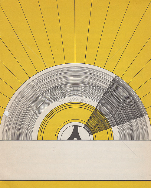 OLd 古代音乐海报设计颗粒状乡愁聚光灯效果丝带标志派对宣传册拉丝图片