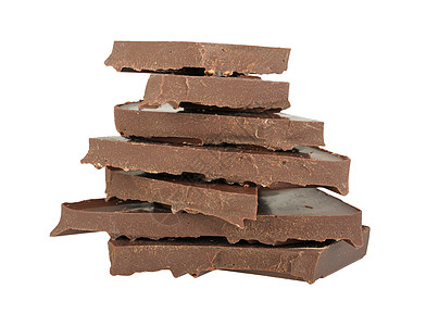 巧克力块甜点白色食物团体棕色背景图片