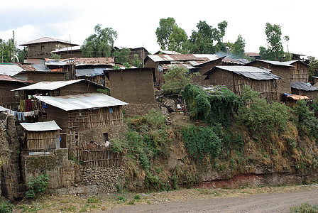埃塞俄比亚拉利贝拉村街道城市房子国家建筑学小屋农村乡村图片