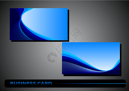与波浪相伴的名牌商业蓝色公司空白卡片横幅办公室图片