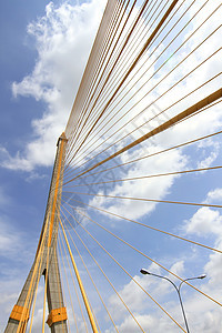 泰籍Bangkok泰国8号大桥Rama 8号城市基础设施国王纪念碑交通土地构造工程穿越电缆图片