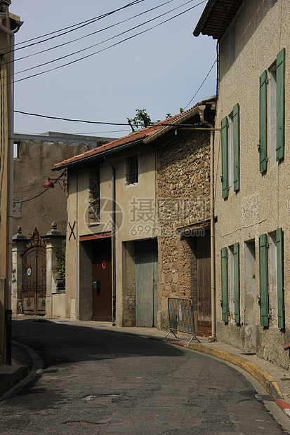 普罗旺斯村街石头建筑学住宅街道百叶窗快门房子窗户文化图片