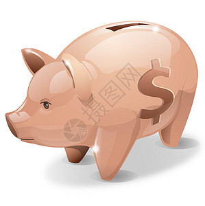 猪猪银行债务货币储蓄盒子鼻子艺术财富电脑财政硬币图片