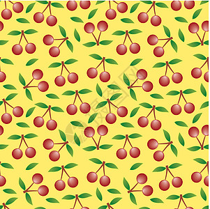 樱桃  无缝无缝模式和抽象自然背景饮料织物饮食插图夹子墙纸季节水果食物图片