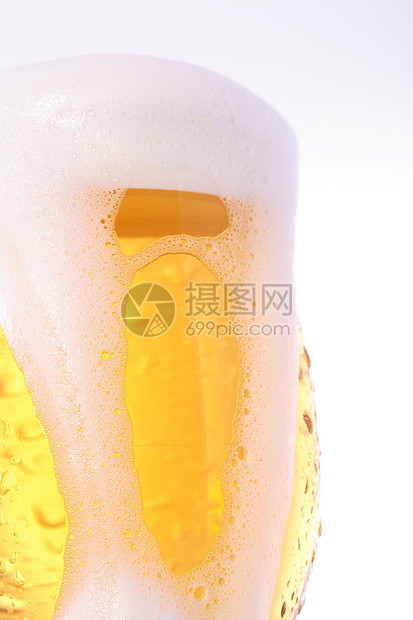 杯啤酒 特制白色金子液体黄色宏观飞沫玻璃泡沫酿造饮料图片
