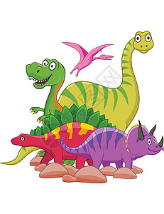 恐龙漫画古生物学爬虫乐趣插图生物外星人婴儿历史剑龙动物图片