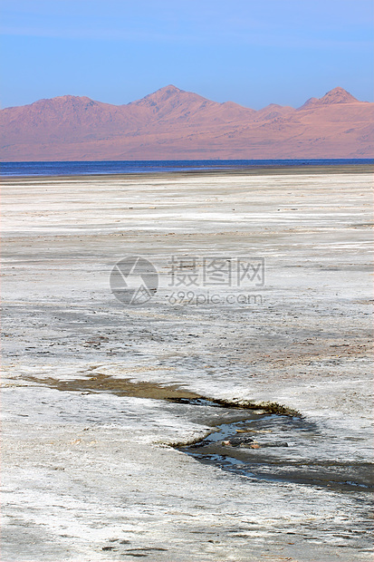 犹他大盐湖盐水公寓地形环境栖息地城市场景荒野旅行矿物质图片