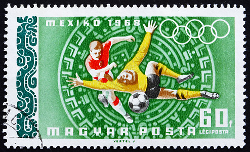 匈牙利邮戳(1968年) 足球 奥林匹克运动 墨西哥 68图片
