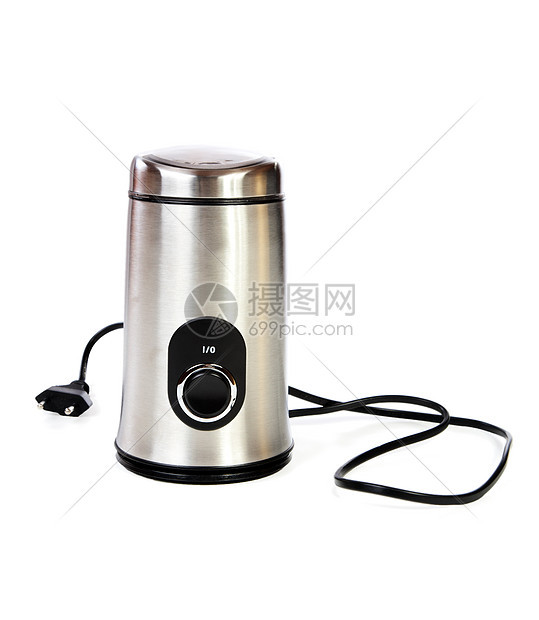 电动咖啡研磨机咖啡电气用具饮料塑料白色磨床烹饪厨具家庭图片