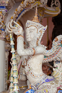 泰国风格天使古董信仰文化上帝寺庙女性传统雕塑历史佛教徒图片