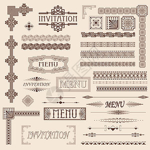 装饰边框元素派对框架婚礼菜单邀请函餐厅装饰品书法证书花丝背景图片