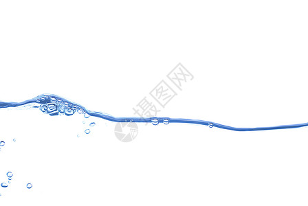 孤立水流白色气泡液体温泉波纹活力蓝色流动飞溅图片
