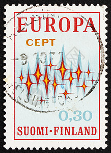 芬兰邮戳 1972年 芬兰 Sparkles 通信符号图片