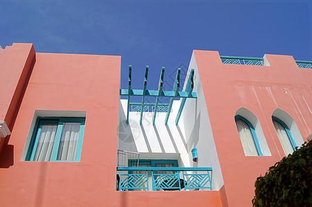 阿拉伯语建筑陶瓷途径海岸建筑学楼梯假期灌木庭院阳台红陶图片