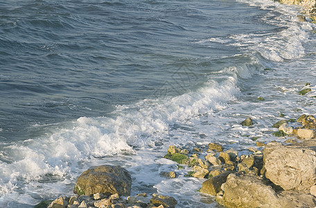 海波海浪海景边缘天气石头自然运动浪花泡沫场景沿海图片