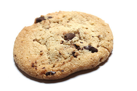 孤立的巧克力薯片饼干甜点传统食物育肥棕色面粉烘烤小吃糖果芯片图片