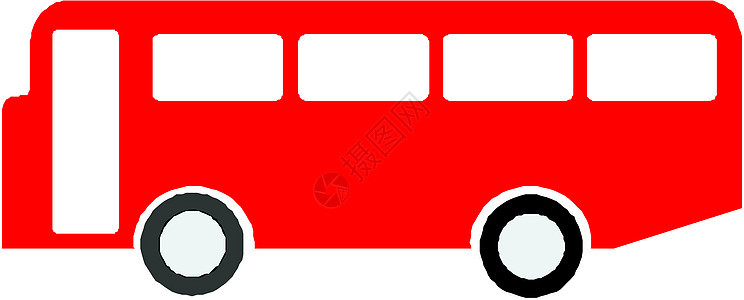 公共汽车或面包车符号矢量运输学校插图教练露营者司机车轮乘客校车汽车背景图片