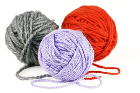 紫色 橙色和灰色线条或羊毛球图片