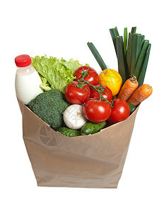 杂草杂货红色纸袋蔬菜瓶子购物白色食物黄色黄瓜图片