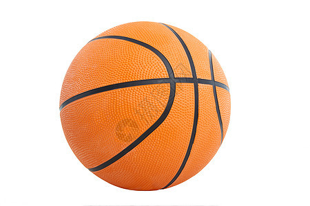 白色背景上孤立的篮子圆球背景图片