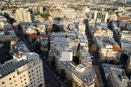 从屋顶上观察耶路撒冷全景首都旅行建筑历史性游客圣地风景纪念碑城市图片