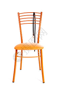 棕色椅子 白色上隔离着一条女性带图片
