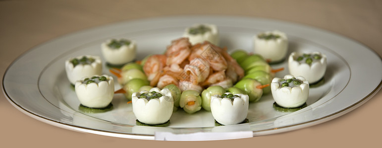 中国饮食文化 中国菜盘素食佳肴美味宴会贝类绿色中餐海鲜食物饭厅图片