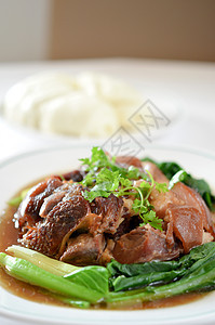 中国菜料腹部酱油蔬菜食物馒头皮肤美食猪肉烹饪盘子图片