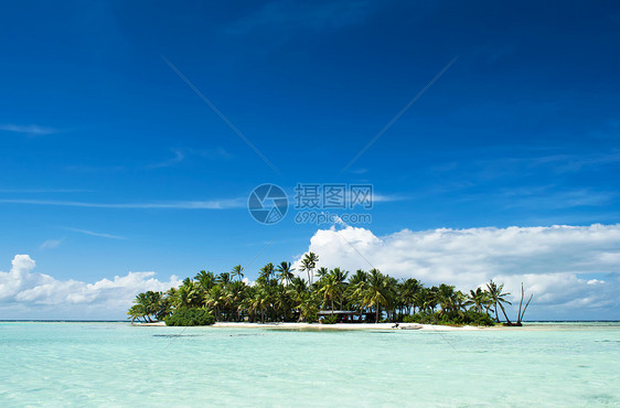太平洋无人居住的岛屿太平洋热带假期棕榈环礁旅行蓝色海洋海滩天堂群岛图片