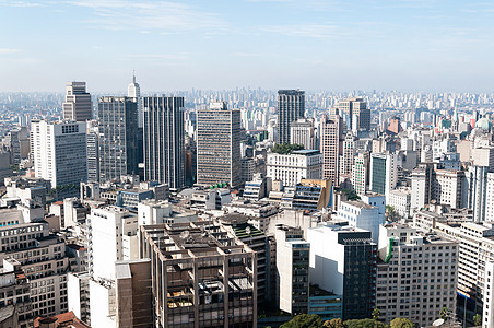 Anhangaba河谷附近建筑物的空中观察建造摩天大楼天空旅游场景首都办公室中心建筑建筑学图片