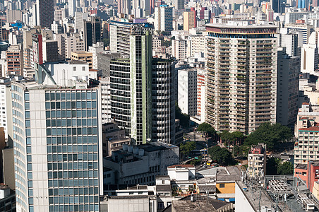 对Sao Paulo市建筑物的空中观察首都中心市中心办公室建筑学景观城市财产场景建造图片