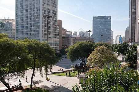 在Sao Paulo市的建筑物市中心中心办公室财产建筑蓝色城市建筑学景观首都图片