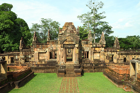 Muang Tam城堡旅行宝塔寺庙废墟雕塑旅游岩石历史性历史纪念碑图片