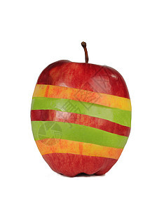 苹果水果白色红色饮食黄色绿色小吃食物图片